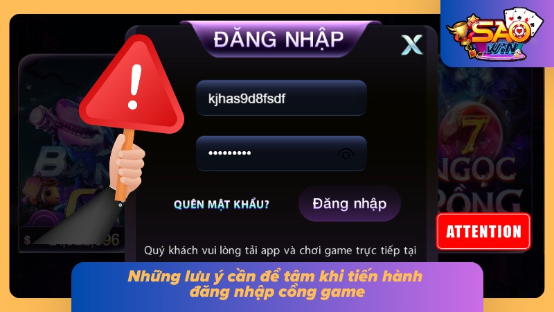 Lưu ý quan trọng khi tham gia cổng game