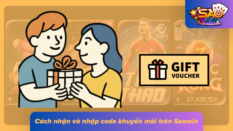 Các bước nhận code thưởng trình bày tuần tự trên giao diện thành viên